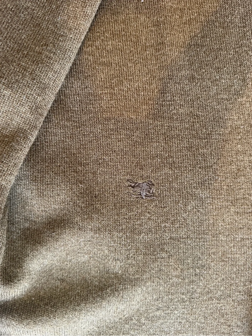 Vintage Burberry London Brown Wool Polo Sweater Men’s M